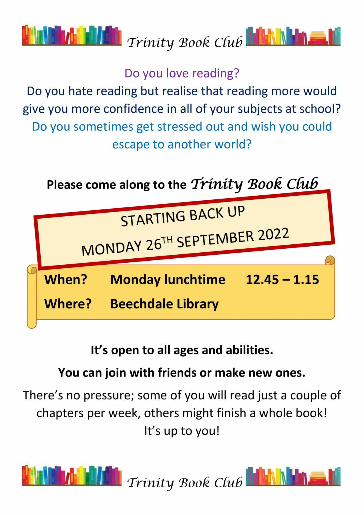 Library - The Trinity Catholic School | Secondary & Sixth Form